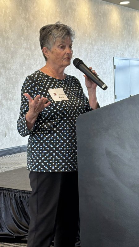 A presentation on Navigating a Health Crisis: Yourself or a Loved One was led by Ruth Pryor (shown) and Kim King.